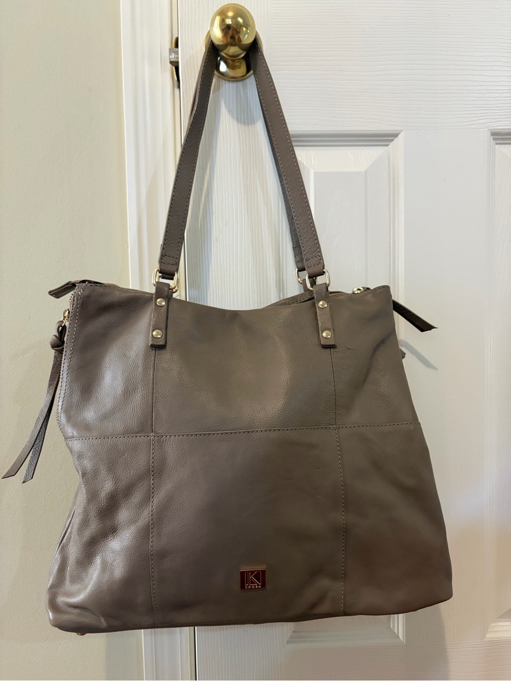 KOOBA ~ Taupe Leather Purse / Shoulder Bag / Tote